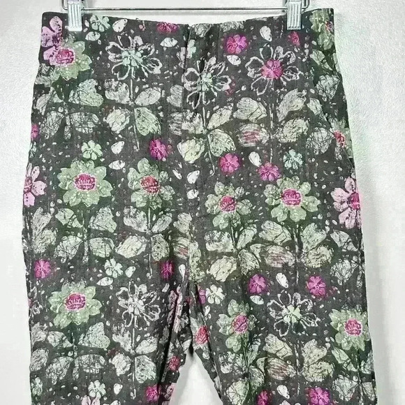ZARA Lightweight Crepey Semi Sheer Wide Leg Ibiza Floral Pants Women Medium - Picture 10 of 10